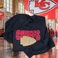 Double applique KC Chiefs HTV vinyl sweatshirt ADULT