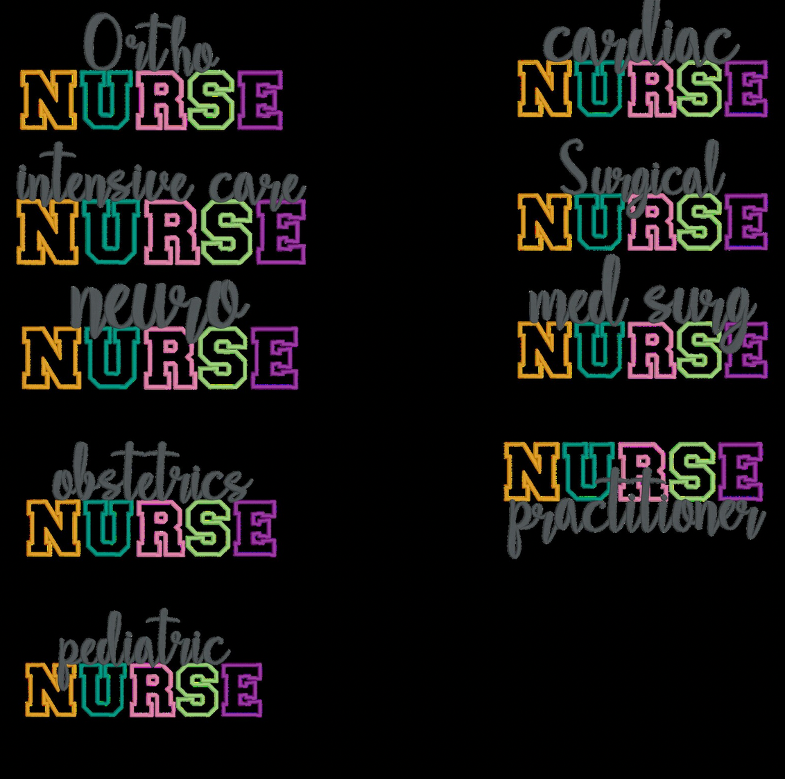 Custom Embroidered Neuro Nurse Long Sleeve