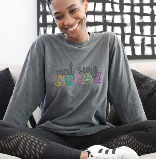 Custom Embroidered Neuro Nurse Long Sleeve
