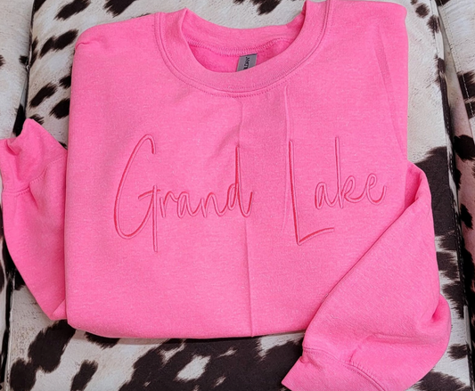 Lake life Custom embroidery Crewneck