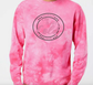 Embroidered Crewneck Sweatshirt Tie Dye