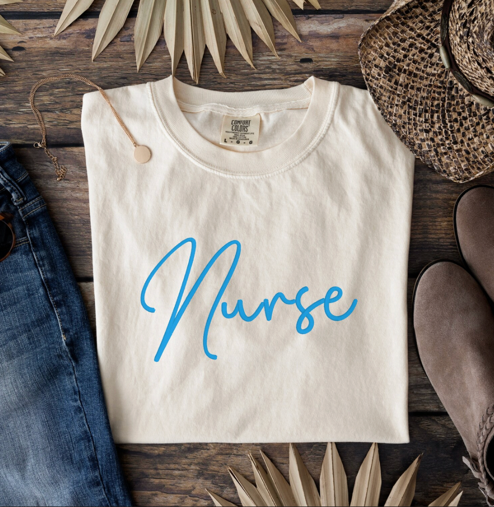Custom Embroidered Comfort Colors Nurse Sweatshirt