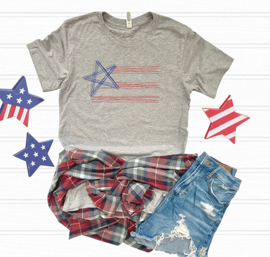 Custom Embroidery American Flag Sweatshirt