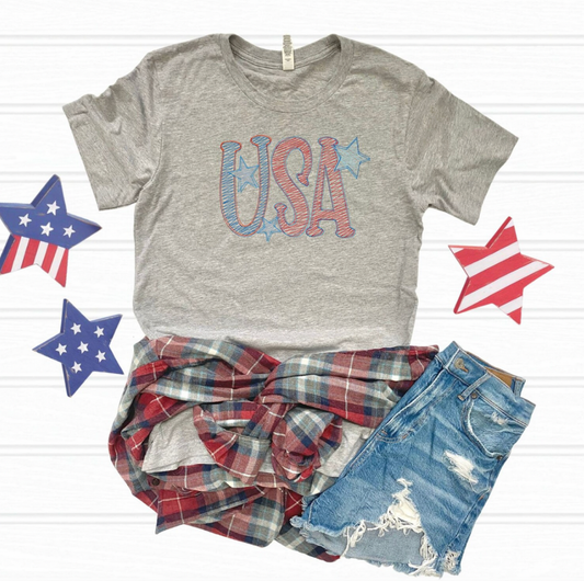 Custom Embroidery American Flag Sweatshirt