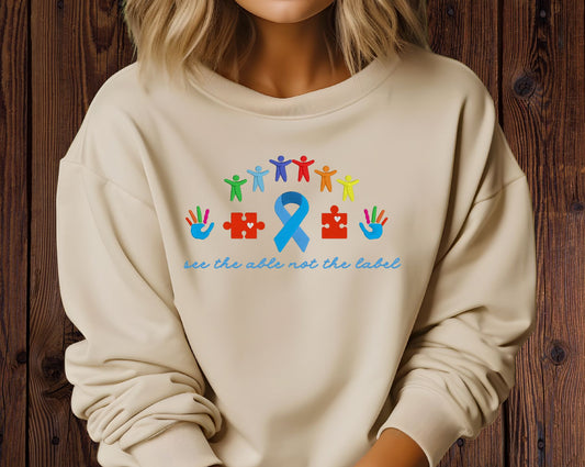 Neurodiversity Support Shirt - Embroidered Autism Awareness Tee, See the Able Design