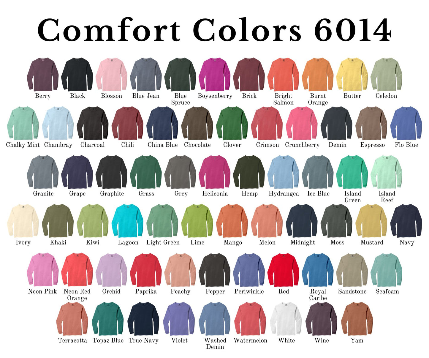 Custom Comfort Colors Long Sleeve Tshirt Football Game Day Embroidered