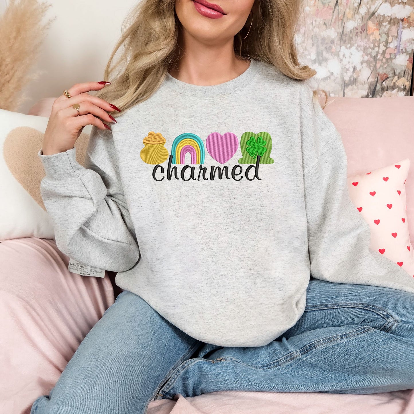 Charmed embroidered sweatshirt