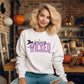 Feeling Wicked Puff Embroidery Halloween sweatshirt