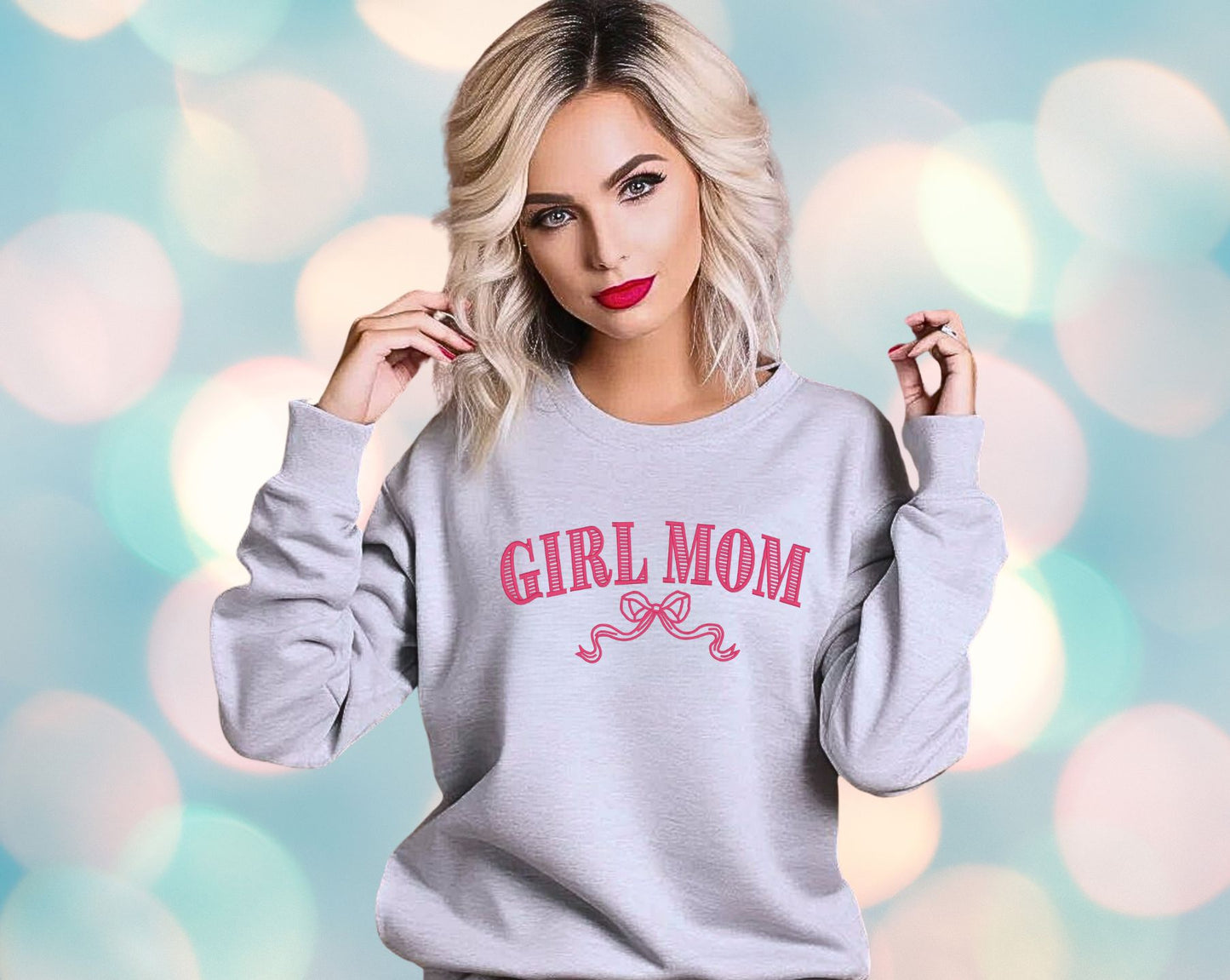 Embroidered Girl Mom Shirt - Choose Your Colors, Stylish Design
