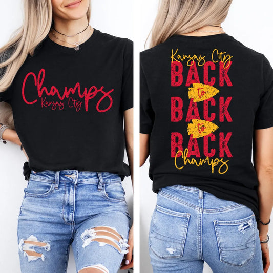 KC Back to Back to Back Champs GILDAN