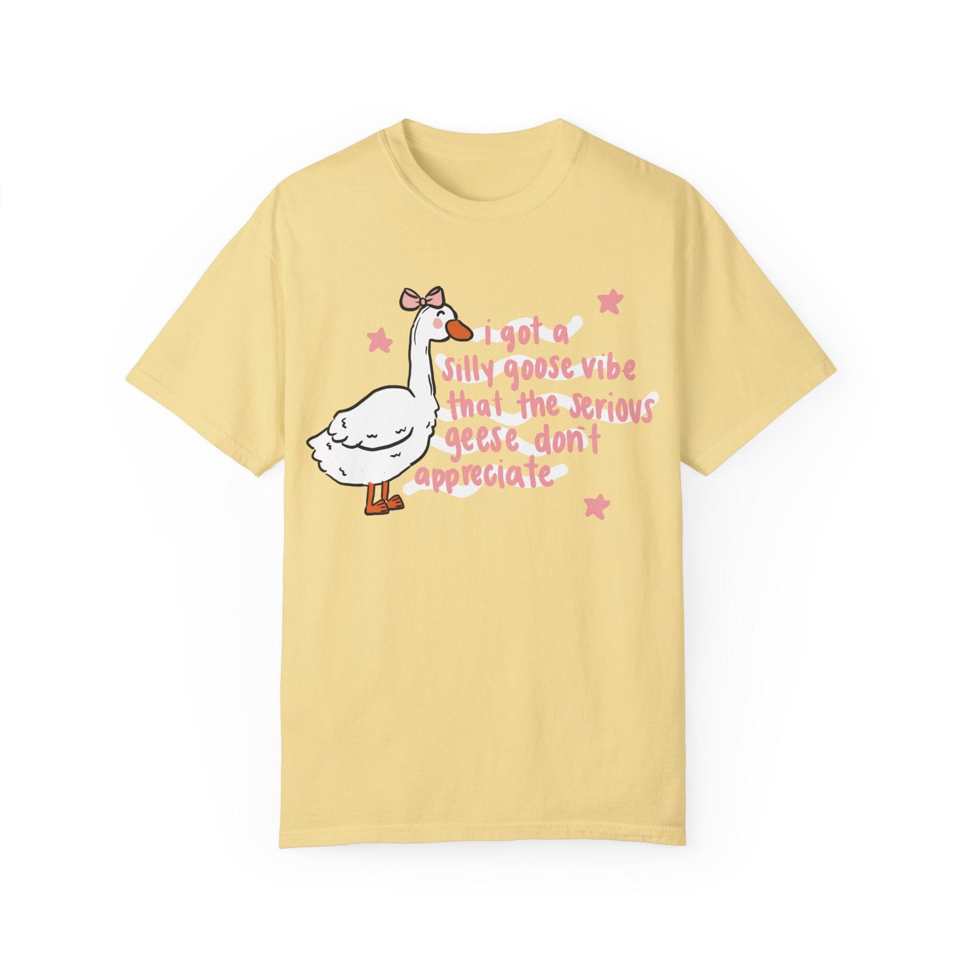 Comfort Colors DTF Print Silly Goose Unisex T-shirt, Funny Graphic Tee for Geese Lovers, Unique Gift for Bird Enthusiasts, Casual Top