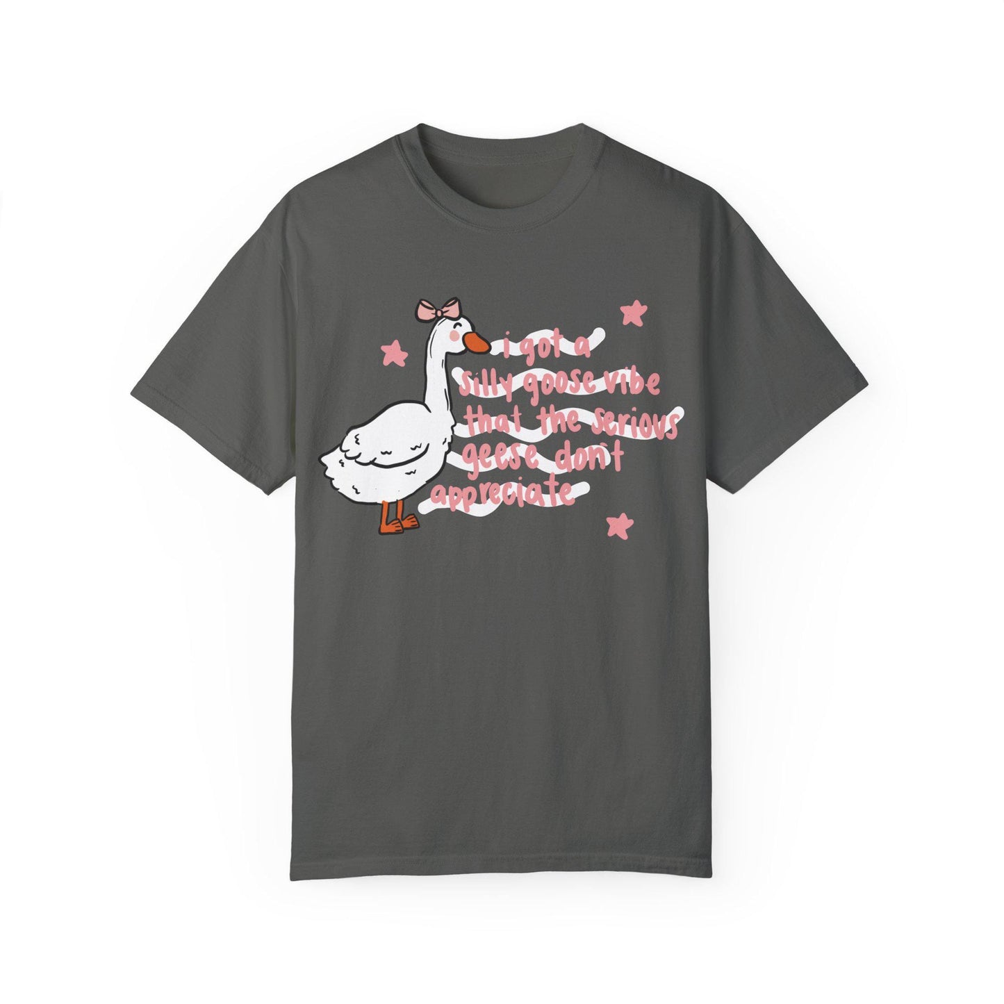 Comfort Colors DTF Print Silly Goose Unisex T-shirt, Funny Graphic Tee for Geese Lovers, Unique Gift for Bird Enthusiasts, Casual Top