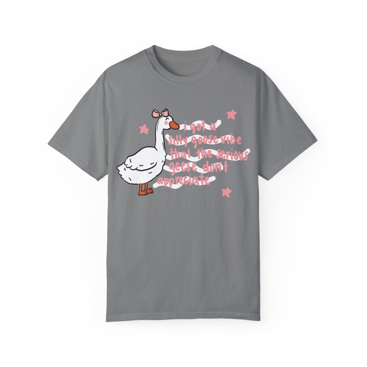 Comfort Colors DTF Print Silly Goose Unisex T-shirt, Funny Graphic Tee for Geese Lovers, Unique Gift for Bird Enthusiasts, Casual Top