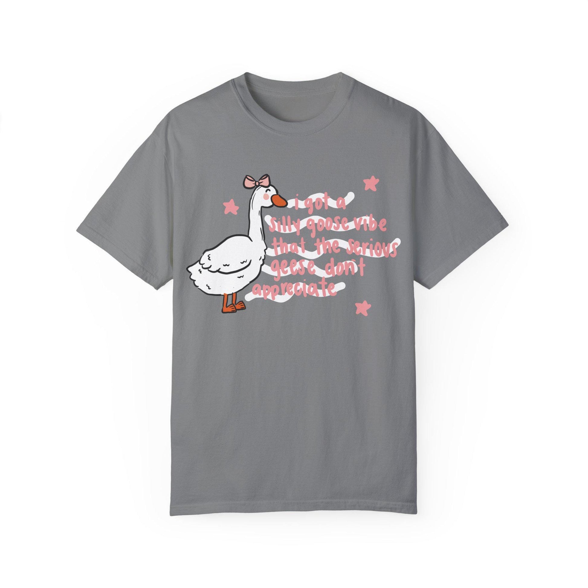 Comfort Colors DTF Print Silly Goose Unisex T-shirt, Funny Graphic Tee for Geese Lovers, Unique Gift for Bird Enthusiasts, Casual Top