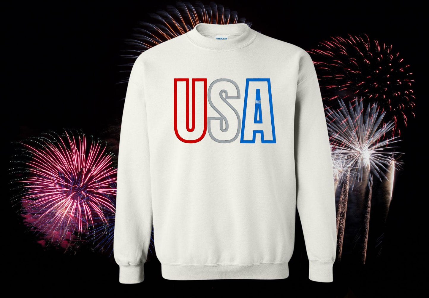 Puff Embroidered USA Shirt, Patriotic Comfort Colors Tee, 4th of July Shirt, Vintage Style USA Shirt, Red White & Blue tee, America Puff Tee