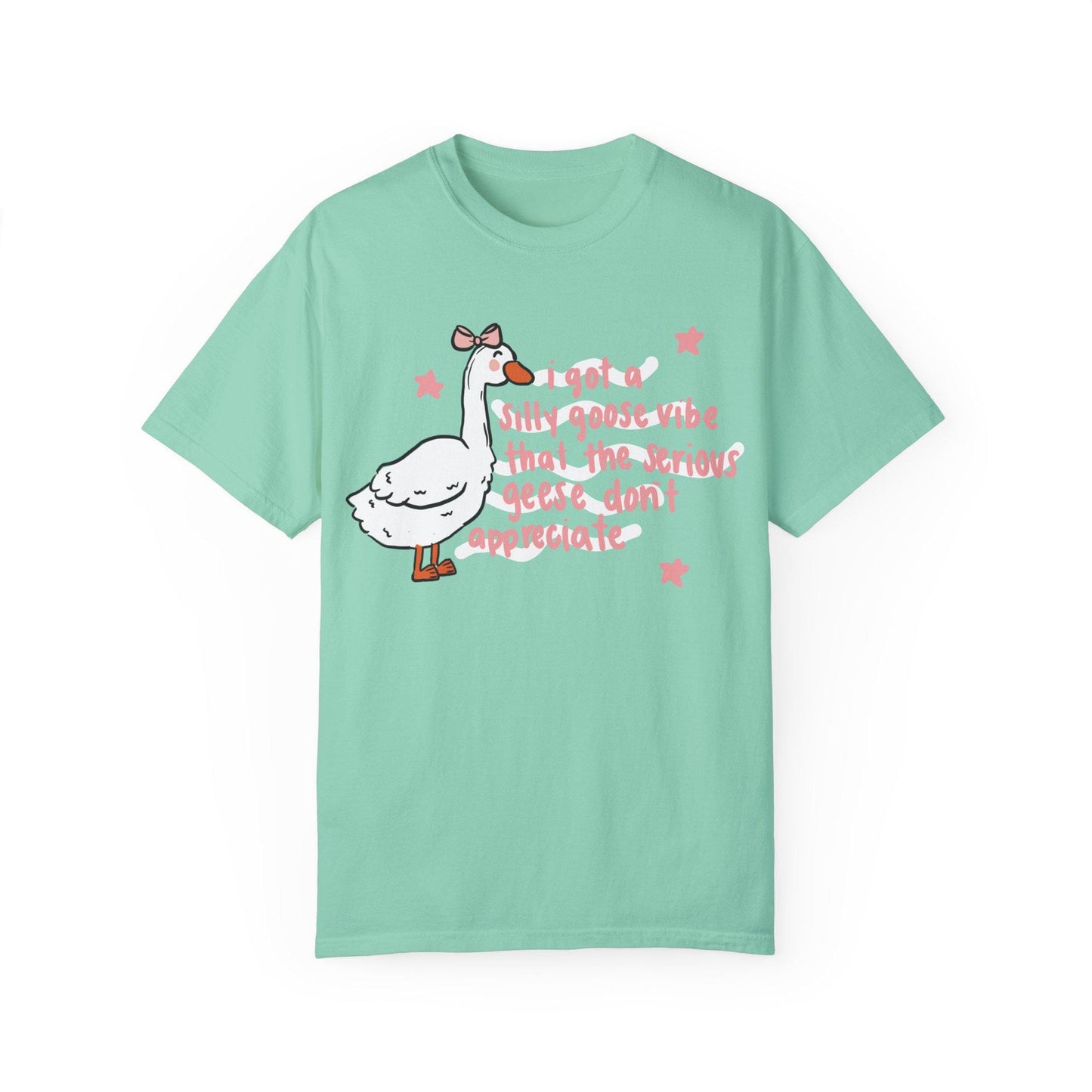 Comfort Colors DTF Print Silly Goose Unisex T-shirt, Funny Graphic Tee for Geese Lovers, Unique Gift for Bird Enthusiasts, Casual Top