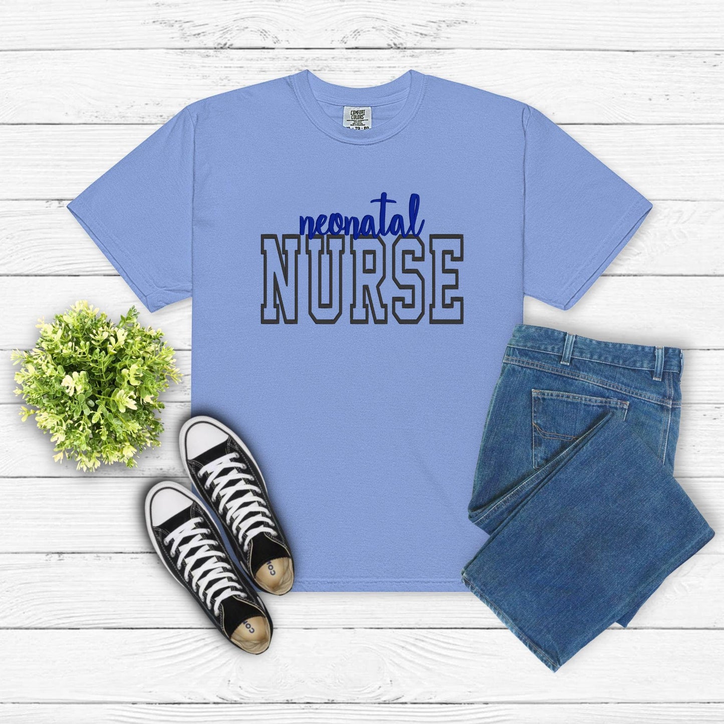 Neonatal Nurse Embroidered Shirt - NICU Nurse Tee - Comfort Colors Medical Worker Shirt -Cute Nurse Appreciation Gift - Embroidery Nurse Top