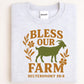 Bless Our Farm Sweatshirt | Rustic Goat and Floral Christian Pullover | Faith-Based Country Living Apparel, Goat farm shirt, Womens goat top