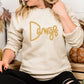 Dawgs Puff Embroidery Sweatshirt | Cozy Game Day Crewneck | Unisex Football Fan Pullover | Custom Team Spirit Gift for Fall & Winter