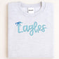 Eagles Script Embroidery Sweatshirt | Cozy Football Team Spirit Pullover | Custom Lettering Fall Game Day Crewneck | Gift for Fans