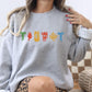 Cozy Fall Embroidery Sweatshirt | Autumn Leaf and Pumpkin Design | Colorful Seasonal Pullover | Thanksgiving Gift for Women and Friends