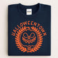 Halloween Pumpkin Face Embroidery Sweatshirt | Spooky Fall Season Crewneck | Cozy Autumn Pumpkin Stitch Shirt for Halloween Lovers