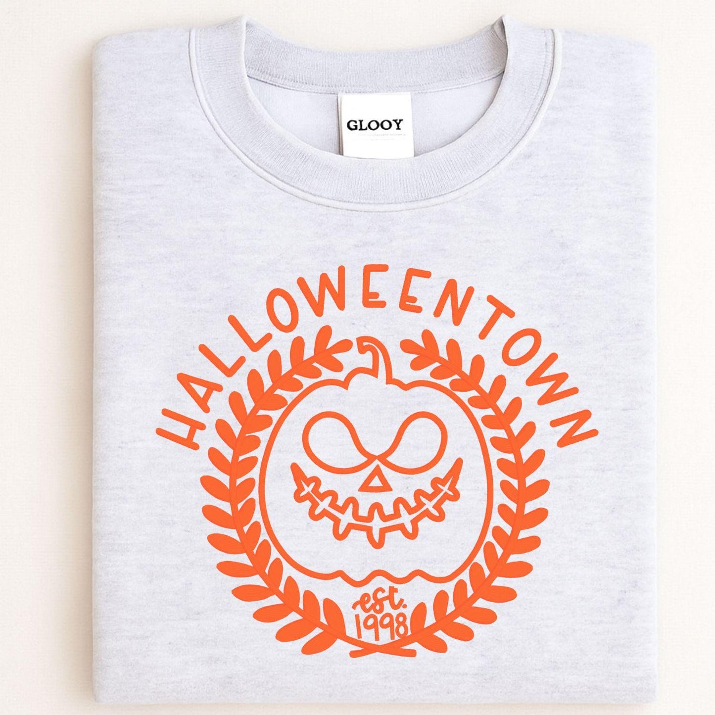Halloween Pumpkin Face Embroidery Sweatshirt | Spooky Fall Season Crewneck | Cozy Autumn Pumpkin Stitch Shirt for Halloween Lovers