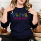 Pediatric Nurse Dinosaur Embroidery Sweatshirt – Cute Dino Medical Crewneck – Nurse Appreciation Gift – Colorful Stethoscope Design