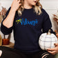 Game Day Embroidery Sweatshirt | Custom Team Spirit Pullover with Bow | School Pride Cozy Football Game Day Crewneck Top