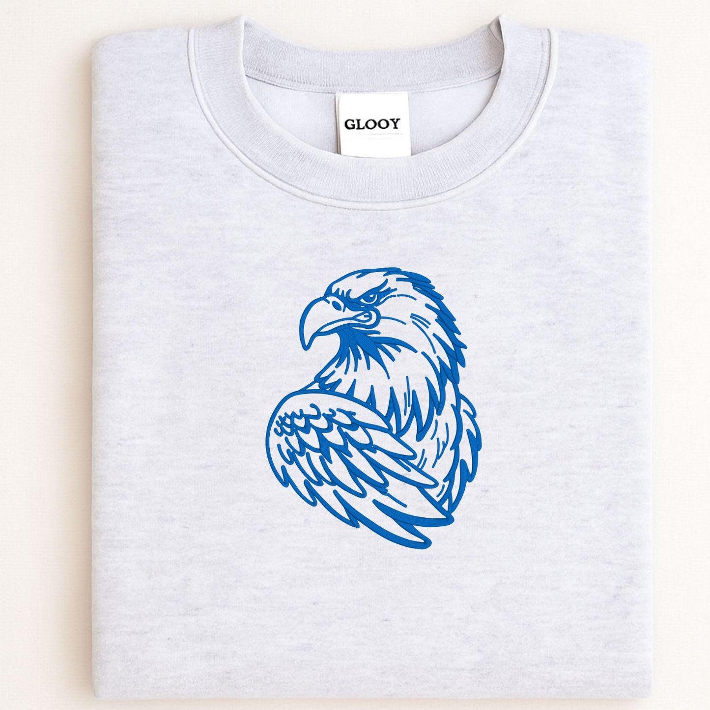 Eagle Mascot Embroidered Sweatshirt, School Spirit Crewneck, Sports Team Fan Apparel, Custom School Pride Shirt, Game Day Outfit