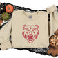 Embroidered Bear Mascot Crewneck Sweatshirt | Unisex School Spirit Team Apparel | Custom Sports Game Day Outfit | Gift for Fans