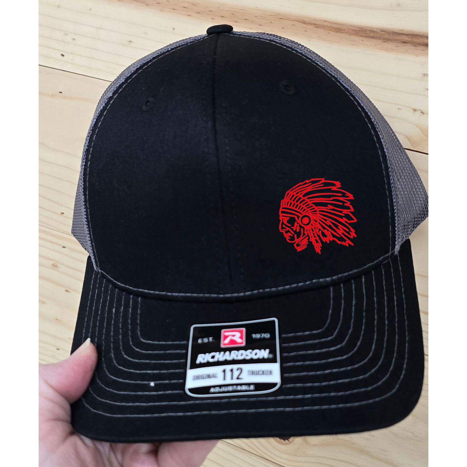 Embroidered Indians Mascot hat | Unisex School Spirit Team Apparel | Custom Sports Game Day Outfit | Gift for Fans