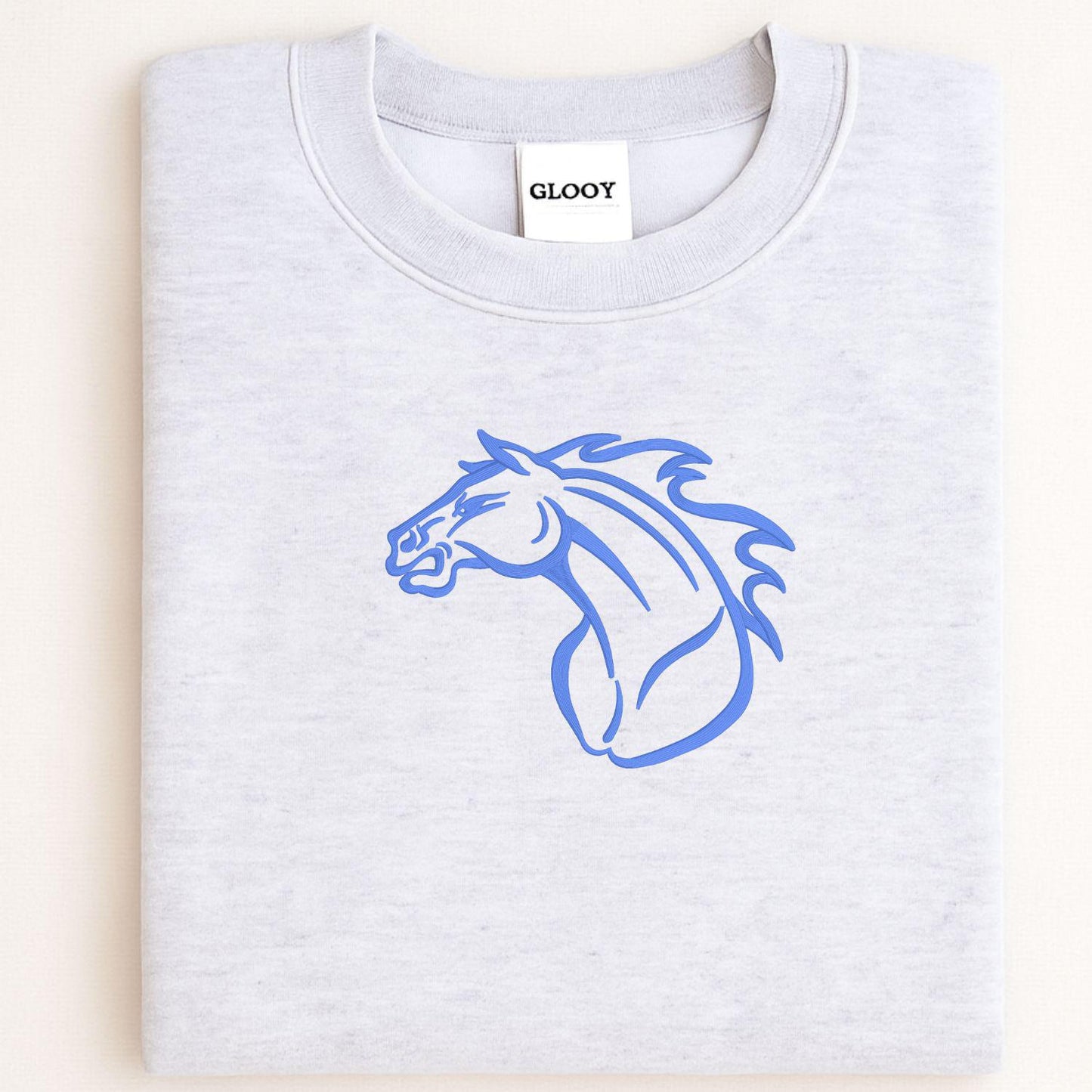 Embroidered Vintage Mascot Crewneck Sweatshirt | Unisex School Spirit Team Apparel | Custom Sports Game Day Outfit | Gift for Fans