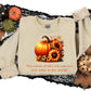 Fall Pumpkin Sunflower Shirt | Cozy Autumn Graphic Tee | DTG Printed Crewneck | Seasonal Harvest Pumpkin Shirt | Fall Outfit Top