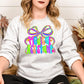 Colorful Medical Assistant Shirt | Neon Bow Graphic Tee | Healthcare Worker Appreciation Gift | Cute Nurse Scrub Uniform Top