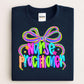Colorful Nurse Practitioner Shirt | Neon Bow Graphic Tee | Medical Staff Appreciation Gift | Healthcare Worker DTG T-Shirt Unisex