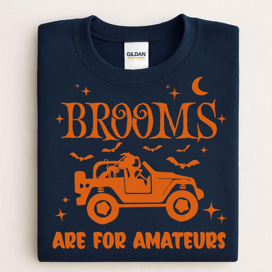 Halloween Jeep Witch Sweatshirt | Fall Bat Moon Star Design | Funny Spooky Season Crewneck | Autumn Off-Road Lover Gift for Her