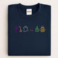Halloween Candy Ghost Witch Hat Pumpkin Sweatshirt – Cute Fall Embroidery Shirt – Cozy Autumn Crewneck for Spooky Season