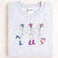 Dancing Skulls Halloween Embroidery Crewneck, Halloween Sweatshirt, Gift For Mom Or Girlfriend