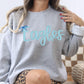 Eagles Script Embroidery Sweatshirt | Cozy Football Team Spirit Pullover | Custom Lettering Fall Game Day Crewneck | Gift for Fans