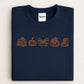 Fall Embroidery Sweatshirt Autumn Pumpkin Books Cozy Bow Boots Outline Stitch Crewneck Gift for Her Seasonal Pullover Comfort Wear