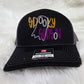 Spooky Season Trucker Hat Embroidered Ghost Design | Halloween Mesh Back Cap | Fall Aesthetic Hat for Autumn Outfits & Costume Looks