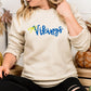 Game Day Embroidery Sweatshirt | Custom Team Spirit Pullover with Bow | School Pride Cozy Football Game Day Crewneck Top