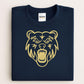 Embroidered Bear Mascot Crewneck Sweatshirt | Unisex School Spirit Team Apparel | Custom Sports Game Day Outfit | Gift for Fans