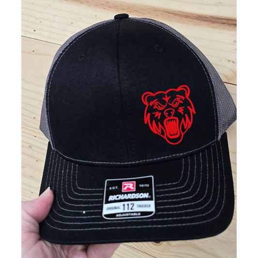 Embroidered Grizzly Bear Mascot hat | Unisex School Spirit Team Apparel | Custom Sports Game Day Outfit | Gift for Fans