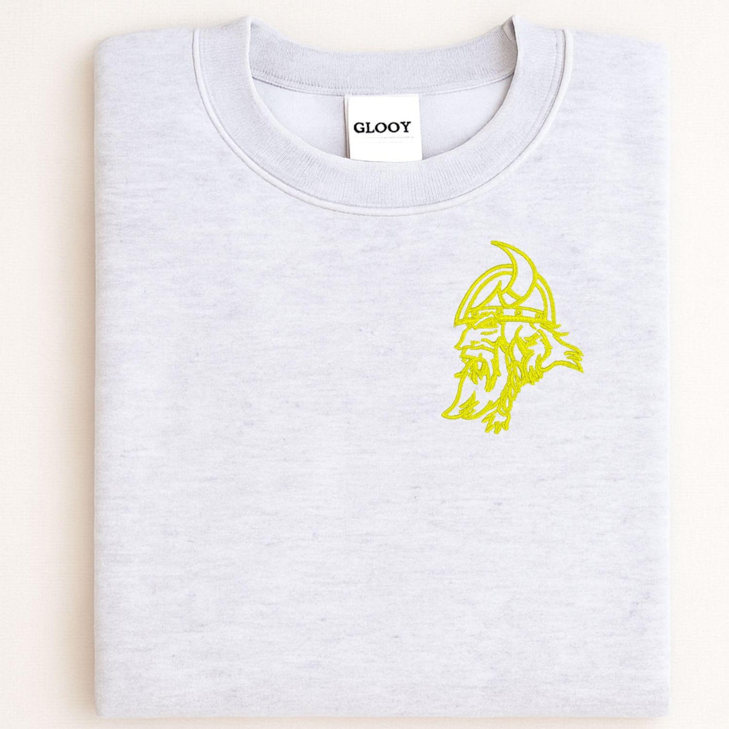 Embroidered left chest vintage Mascot Crewneck Sweatshirt | Unisex School Spirit Team Apparel | Custom Sports Game Day Outfit, Gift for Fans