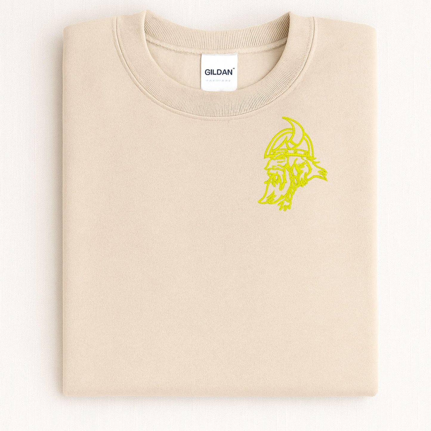 Embroidered left chest vintage Mascot Crewneck Sweatshirt | Unisex School Spirit Team Apparel | Custom Sports Game Day Outfit, Gift for Fans