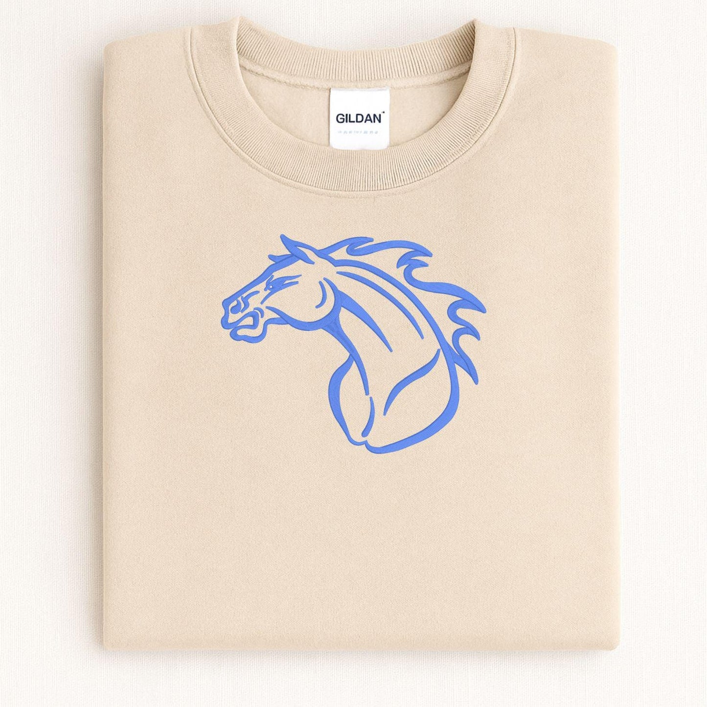 Embroidered Vintage Mascot Crewneck Sweatshirt | Unisex School Spirit Team Apparel | Custom Sports Game Day Outfit | Gift for Fans