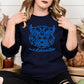 Embroidered Vintage Wildcat Mascot Crewneck Sweatshirt | Unisex School Spirit Team Apparel | Custom Sports Game Day Outfit | Gift for Fans