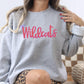 Wildcats Script Embroidery Sweatshirt | Cozy Football Team Spirit Pullover | Custom Lettering Fall Game Day Crewneck | Gift for Fans